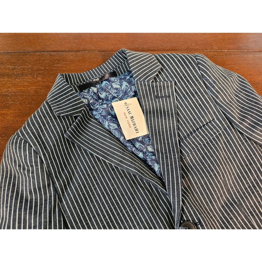 Isaac Mizrahi Suit Set Boys Size 2 Blue Pinstripe NEW 2-Piece Blazer Pants